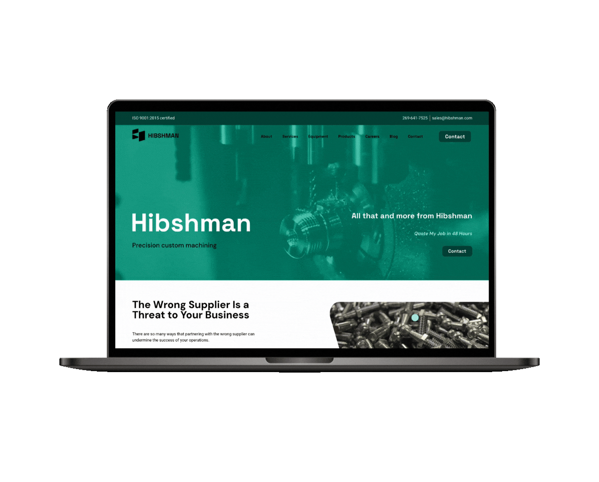 Hibshman website design