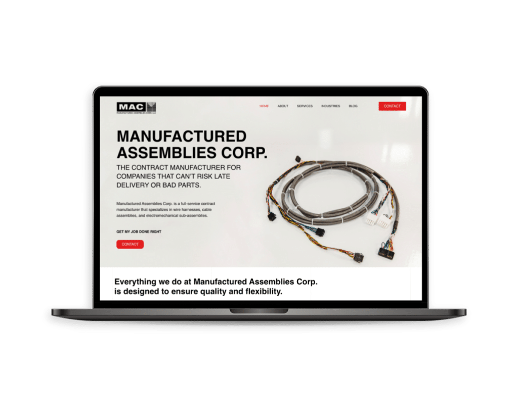 manufactured assemblies corp website design