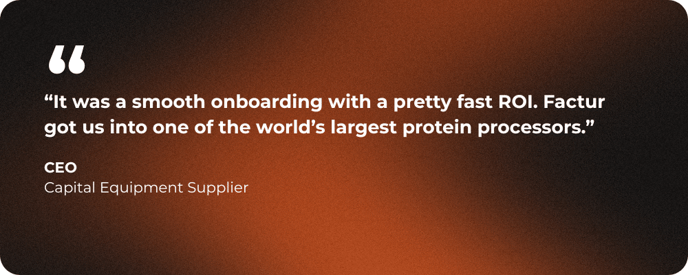 Quote from Capital Equipment Supplier