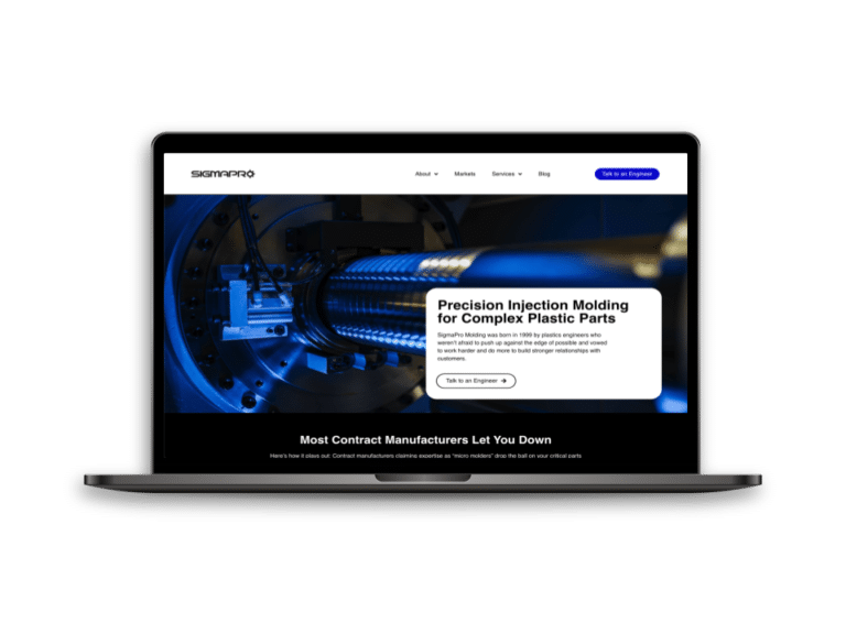 website design for injection molding company