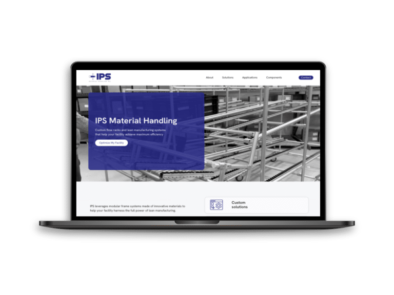 IPS Material Handling website design